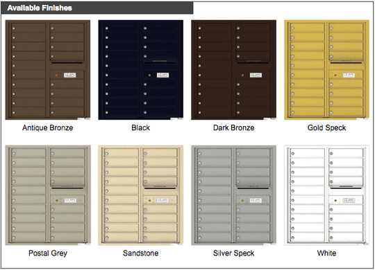 18 Tenant Doors with Outgoing Mail Compartment - 4C Wall Mount 10 - High Mailboxes - 4C10D - 18 - Select Commercial Mailboxes