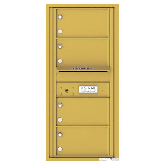 4 Oversized Tenant Doors with Outgoing Mail Compartment - 4C Wall Mount 10 - High Mailboxes - 4C10S - 04 - Select Commercial Mailboxes