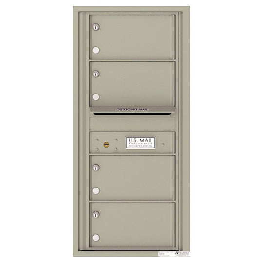 4 Oversized Tenant Doors with Outgoing Mail Compartment - 4C Wall Mount 10 - High Mailboxes - 4C10S - 04 - Select Commercial Mailboxes