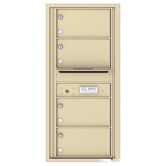4 Oversized Tenant Doors with Outgoing Mail Compartment - 4C Wall Mount 10 - High Mailboxes - 4C10S - 04 - Select Commercial Mailboxes