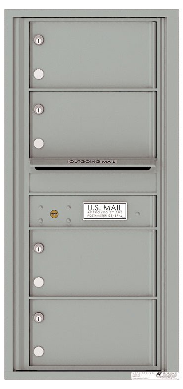 4 Oversized Tenant Doors with Outgoing Mail Compartment - 4C Wall Mount 10 - High Mailboxes - 4C10S - 04 - Select Commercial Mailboxes