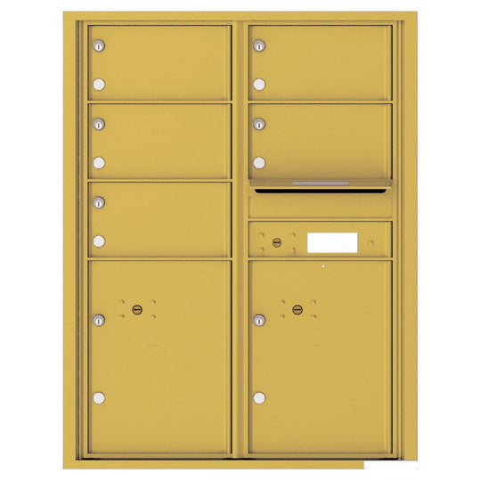 5 Oversized Tenant Doors with 2 Parcel Lockers and Outgoing Mail Compartment - 4C Wall Mount 11 - High Mailboxes - 4C11D - 05 - Select Commercial Mailboxes