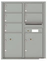 5 Oversized Tenant Doors with 2 Parcel Lockers and Outgoing Mail Compartment - 4C Wall Mount 11-High Mailboxes - 4C11D-05