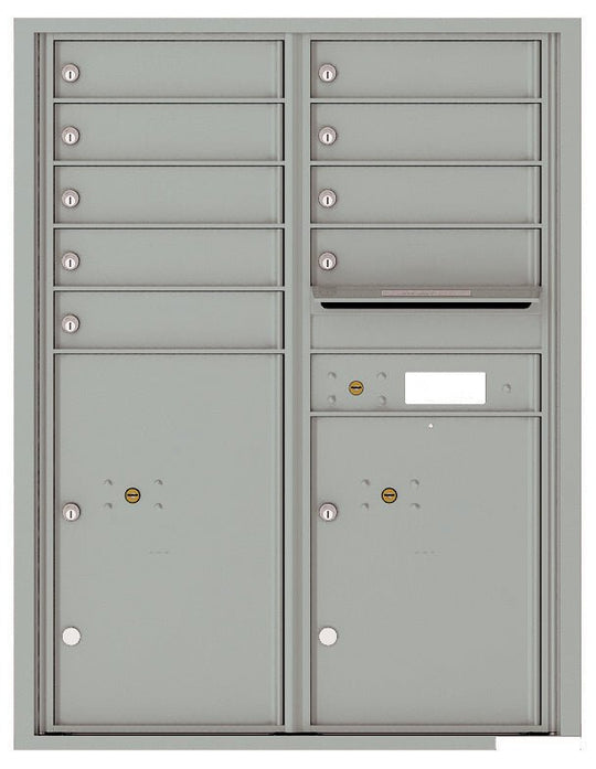 9 Tenant Doors with 2 Parcel Lockers and Outgoing Mail Compartment - 4C Wall Mount 11 - High Mailboxes - 4C11D - 09 - Select Commercial Mailboxes