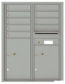 9 Tenant Doors with 2 Parcel Lockers and Outgoing Mail Compartment - 4C Wall Mount 11-High Mailboxes - 4C11D-09