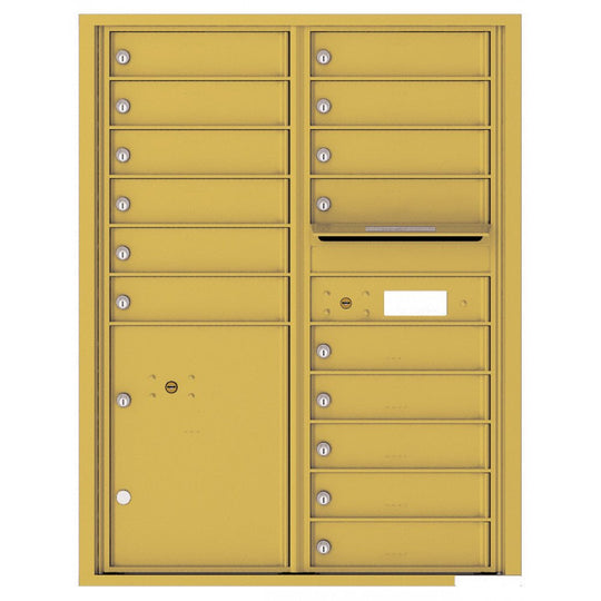 15 Tenant Doors with Parcel Locker and Outgoing Mail Compartment - 4C Wall Mount 11 - High Mailboxes - 4C11D - 15 - Select Commercial Mailboxes
