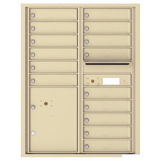 15 Tenant Doors with Parcel Locker and Outgoing Mail Compartment - 4C Wall Mount 11 - High Mailboxes - 4C11D - 15 - Select Commercial Mailboxes