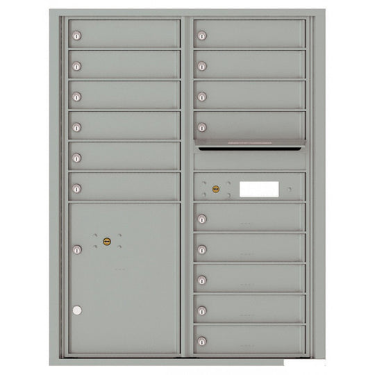 15 Tenant Doors with Parcel Locker and Outgoing Mail Compartment - 4C Wall Mount 11 - High Mailboxes - 4C11D - 15 - Select Commercial Mailboxes