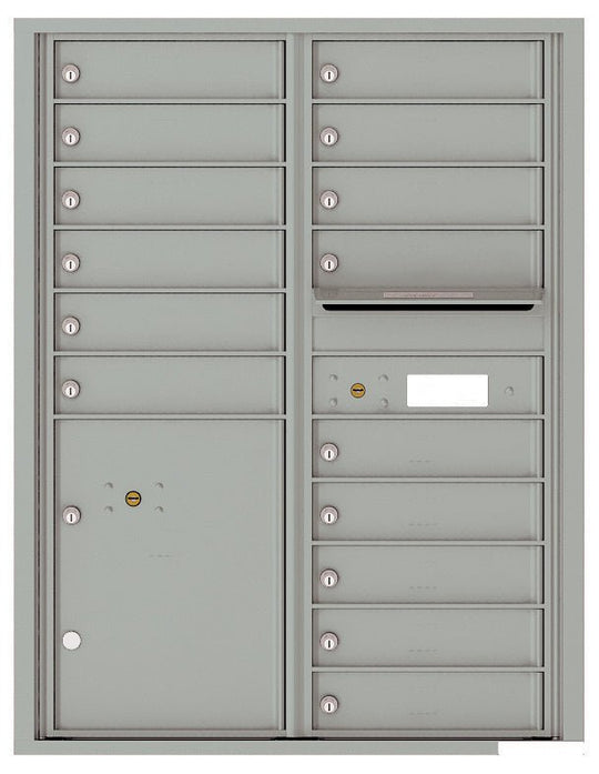 15 Tenant Doors with Parcel Locker and Outgoing Mail Compartment - 4C Wall Mount 11 - High Mailboxes - 4C11D - 15 - Select Commercial Mailboxes