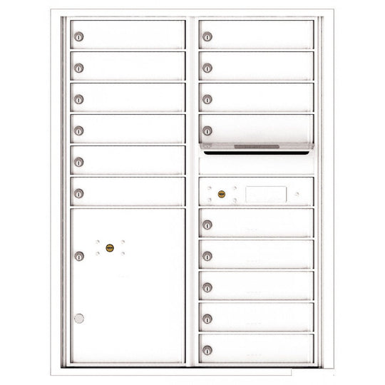 15 Tenant Doors with Parcel Locker and Outgoing Mail Compartment - 4C Wall Mount 11 - High Mailboxes - 4C11D - 15 - Select Commercial Mailboxes