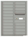 19 Tenant Doors with Outgoing Mail Compartment - 4C Wall Mount 11-High Mailboxes - 4C11D-19