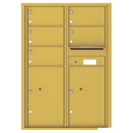 5 Oversized Tenant Doors with 2 Parcel Lockers and Outgoing Mail Compartment - 4C Wall Mount 12 - High Mailboxes - 4C12D - 05 - Select Commercial Mailboxes