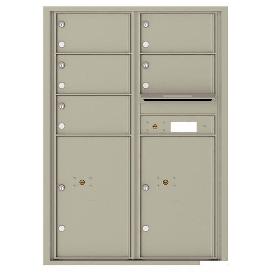 5 Oversized Tenant Doors with 2 Parcel Lockers and Outgoing Mail Compartment - 4C Wall Mount 12 - High Mailboxes - 4C12D - 05 - Select Commercial Mailboxes