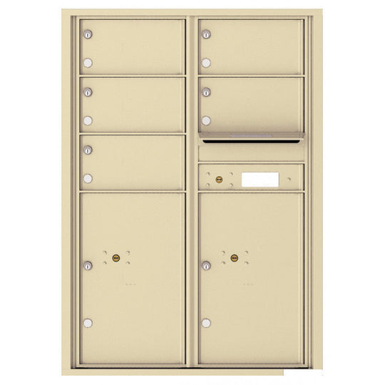 5 Oversized Tenant Doors with 2 Parcel Lockers and Outgoing Mail Compartment - 4C Wall Mount 12 - High Mailboxes - 4C12D - 05 - Select Commercial Mailboxes