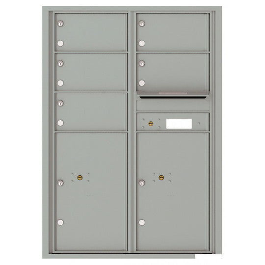 5 Oversized Tenant Doors with 2 Parcel Lockers and Outgoing Mail Compartment - 4C Wall Mount 12 - High Mailboxes - 4C12D - 05 - Select Commercial Mailboxes