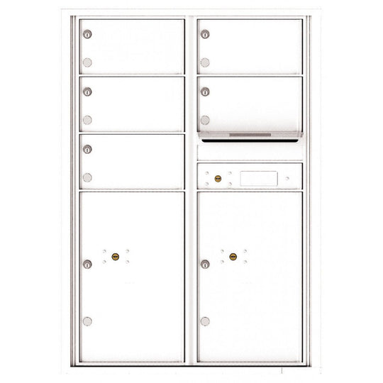 5 Oversized Tenant Doors with 2 Parcel Lockers and Outgoing Mail Compartment - 4C Wall Mount 12 - High Mailboxes - 4C12D - 05 - Select Commercial Mailboxes