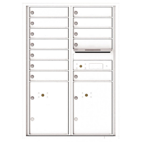 12 Tenant Doors with 2 Parcel Lockers and Outgoing Mail Compartment - 4C Wall Mount 12 - High Mailboxes - 4C12D - 12 - Select Commercial Mailboxes