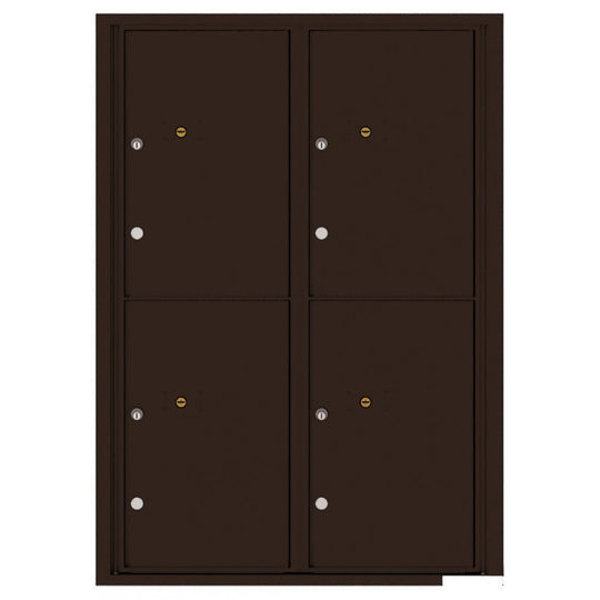 4 Parcel Doors Unit - 4C Wall Mount 12 - High - 4C12D - 4P - Select Commercial Mailboxes