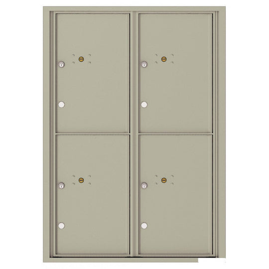 4 Parcel Doors Unit - 4C Wall Mount 12 - High - 4C12D - 4P - Select Commercial Mailboxes