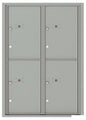 4 Parcel Doors Unit - 4C Wall Mount 12-High - 4C12D-4P