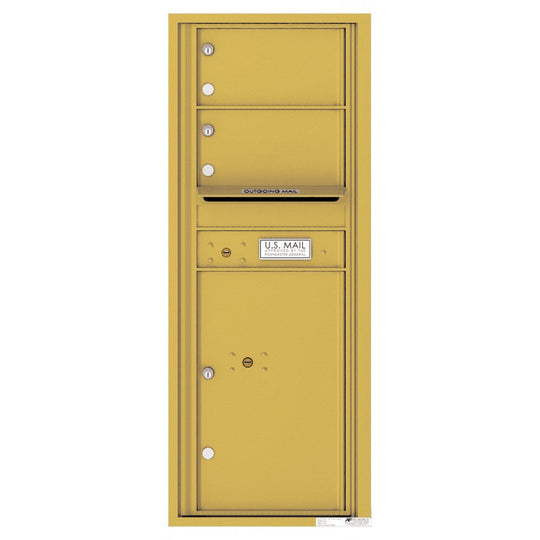 2 Oversized Tenant Doors with 1 Parcel Locker and Outgoing Mail Compartment - 4C Wall Mount 12 - High Mailboxes - 4C12S - 02 - Select Commercial Mailboxes