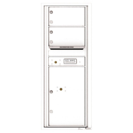 2 Oversized Tenant Doors with 1 Parcel Locker and Outgoing Mail Compartment - 4C Wall Mount 12 - High Mailboxes - 4C12S - 02 - Select Commercial Mailboxes