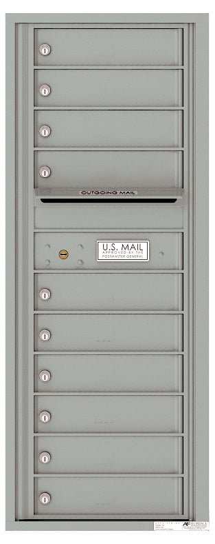 10 Tenant Doors with Outgoing Mail Compartment - 4C Wall Mount 12 - High Mailboxes - 4C12S - 10 - Select Commercial Mailboxes