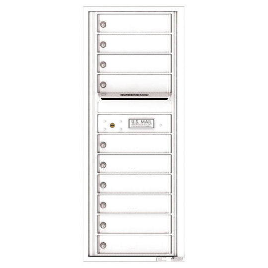 10 Tenant Doors with Outgoing Mail Compartment - 4C Wall Mount 12 - High Mailboxes - 4C12S - 10 - Select Commercial Mailboxes