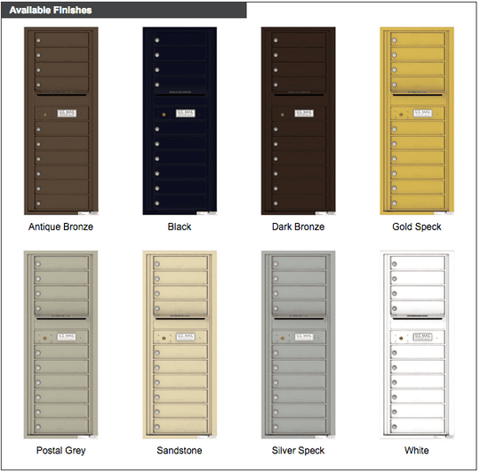 10 Tenant Doors with Outgoing Mail Compartment - 4C Wall Mount 12 - High Mailboxes - 4C12S - 10 - Select Commercial Mailboxes