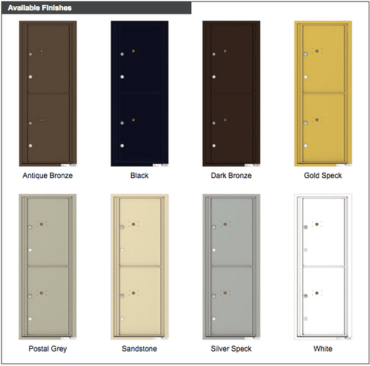 2 Parcel Doors Unit - 4C Wall Mount 12 - High - 4C12S - 2P - Select Commercial Mailboxes