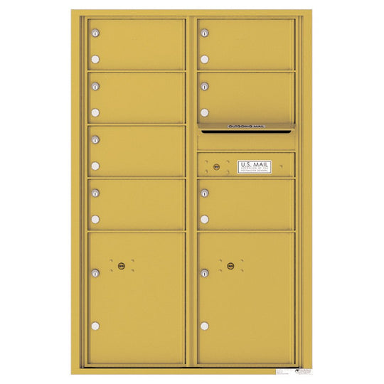 7 Oversized Tenant Doors with 2 Parcel Lockers and Outgoing Mail Compartment - 4C Wall Mount 13 - High Mailboxes - 4C13D - 07 - Select Commercial Mailboxes