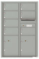 7 Oversized Tenant Doors with 2 Parcel Lockers and Outgoing Mail Compartment - 4C Wall Mount 13-High Mailboxes - 4C13D-07
