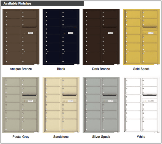 11 Oversized Tenant Doors and Outgoing Mail Compartment - 4C Wall Mount 13 - High Mailboxes - 4C13D - 11 - Select Commercial Mailboxes