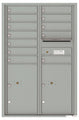 12 Tenant Doors with 2 Parcel Lockers and Outgoing Mail Compartment - 4C Wall Mount 13-High Mailboxes - 4C13D-12