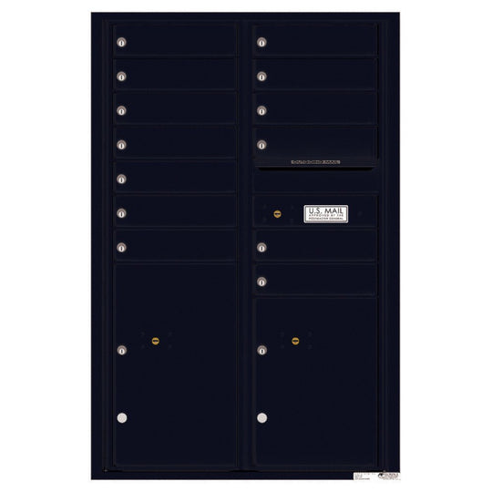 13 Tenant Doors with 2 Parcel Lockers and Outgoing Mail Compartment - 4C Wall Mount 13 - High Mailboxes - 4C13D - 13 - Select Commercial Mailboxes