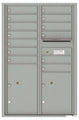 13 Tenant Doors with 2 Parcel Lockers and Outgoing Mail Compartment - 4C Wall Mount 13-High Mailboxes - 4C13D-13