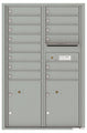 14 Tenant Doors with 2 Parcel Lockers and Outgoing Mail Compartment - 4C Wall Mount 13-High Mailboxes - 4C13D-14
