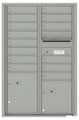 15 Tenant Doors with 2 Parcel Lockers and Outgoing Mail Compartment - 4C Wall Mount 13-High Mailboxes - 4C13D-15