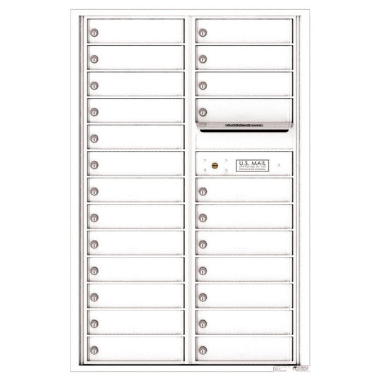 24 Tenant Doors and Outgoing Mail Compartment - 4C Wall Mount 13 - High Mailboxes - 4C13D - 24 - Select Commercial Mailboxes
