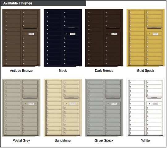 24 Tenant Doors and Outgoing Mail Compartment - 4C Wall Mount 13 - High Mailboxes - 4C13D - 24 - Select Commercial Mailboxes