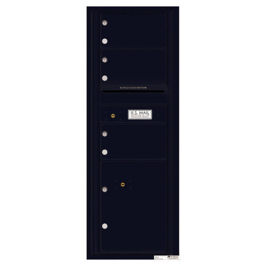 3 Oversized Tenant Doors with 1 Parcel Locker and Outgoing Mail Compartment - 4C Wall Mount 13 - High Mailboxes - 4C13S - 03 - Select Commercial Mailboxes