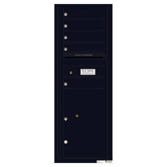 5 Tenant Doors with 1 Parcel Locker and Outgoing Mail Compartment - 4C Wall Mount 13 - High Mailboxes - 4C13S - 05 - Select Commercial Mailboxes