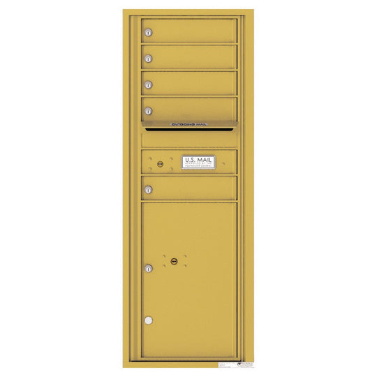 5 Tenant Doors with 1 Parcel Locker and Outgoing Mail Compartment - 4C Wall Mount 13 - High Mailboxes - 4C13S - 05 - Select Commercial Mailboxes