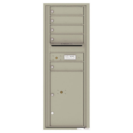 5 Tenant Doors with 1 Parcel Locker and Outgoing Mail Compartment - 4C Wall Mount 13 - High Mailboxes - 4C13S - 05 - Select Commercial Mailboxes