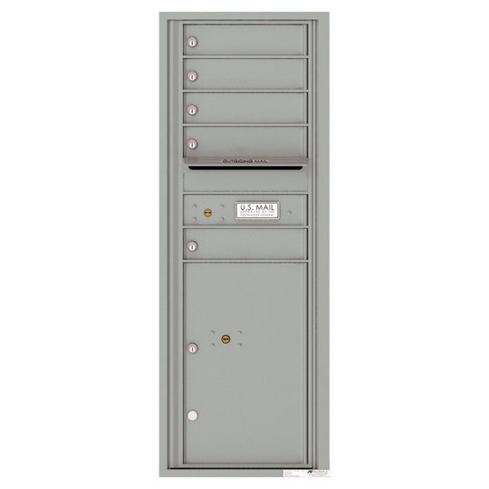 5 Tenant Doors with 1 Parcel Locker and Outgoing Mail Compartment - 4C Wall Mount 13 - High Mailboxes - 4C13S - 05 - Select Commercial Mailboxes