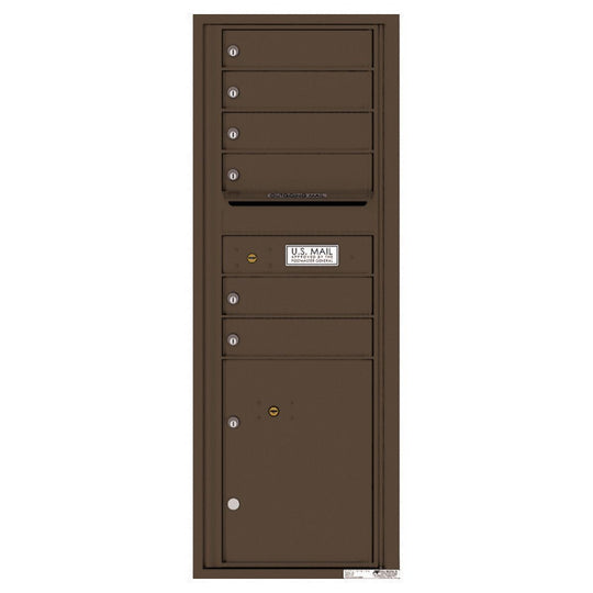 6 Tenant Doors with 1 Parcel Locker and Outgoing Mail Compartment - 4C Wall Mount 13 - High Mailboxes - 4C13S - 06 - Select Commercial Mailboxes
