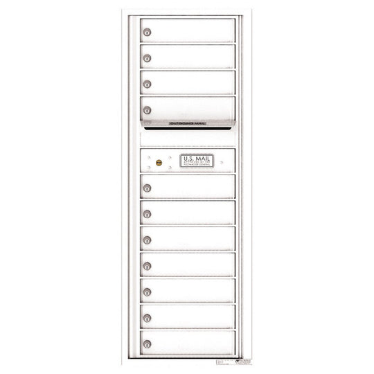 11 Tenant Doors with Outgoing Mail Compartment - 4C Wall Mount 13 - High Mailboxes - 4C13S - 11 - Select Commercial Mailboxes