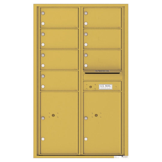 7 Oversized Tenant Doors with 2 Parcel Lockers and Outgoing Mail Compartment - 4C Wall Mount 14 - High Mailboxes - 4C14D - 07 - Select Commercial Mailboxes