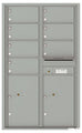 7 Oversized Tenant Doors with 2 Parcel Lockers and Outgoing Mail Compartment - 4C Wall Mount 14-High Mailboxes - 4C14D-07