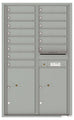 14 Tenant Doors with 2 Parcel Lockers and Outgoing Mail Compartment - 4C Wall Mount 14-High Mailboxes - 4C14D-14